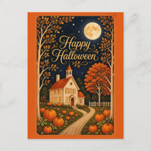 The Harvest Moon Manor Holiday Postcard
