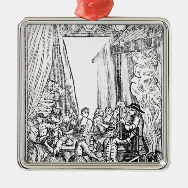 The Harvest Supper, from the Roxburghe Ballads Metal Tree Decoration (Front)