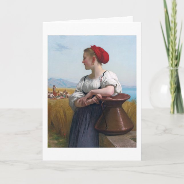 The Harvester, Bouguereau Card (Front)