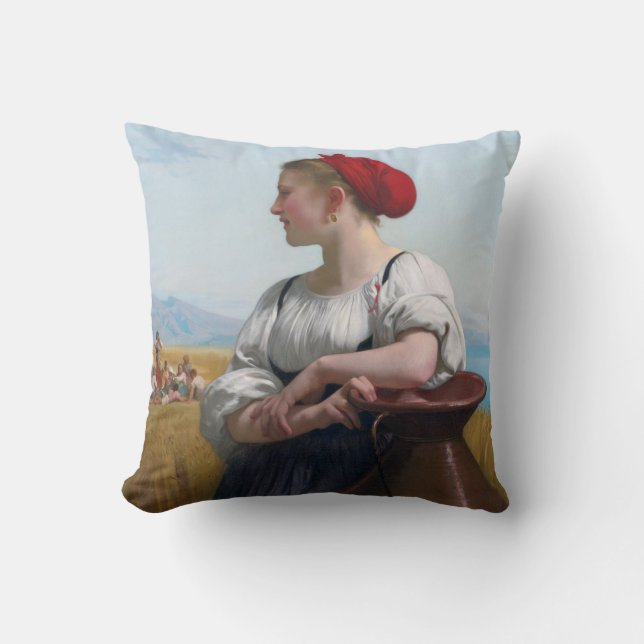 The Harvester, Bouguereau Cushion (Front)