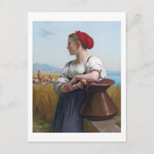 The Harvester, Bouguereau Postcard