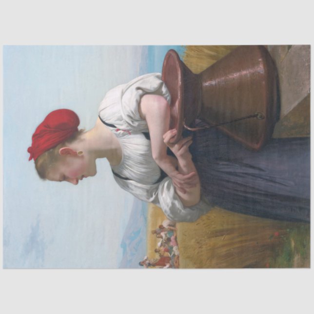 The Harvester, Bouguereau Tissue Paper (Front)