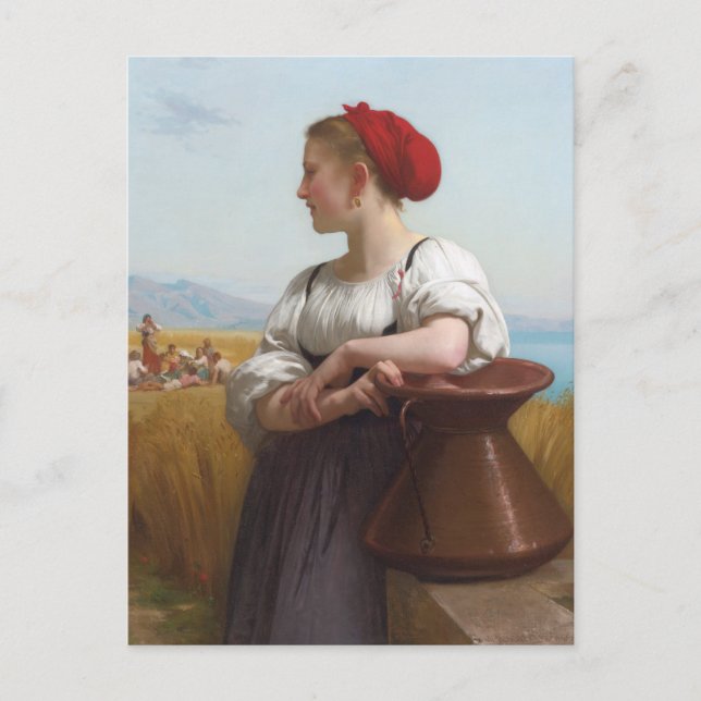 The Harvester by Bouguereau Postcard (Front)