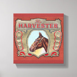 The Harvester Vintage Horse Racing Canvas Print