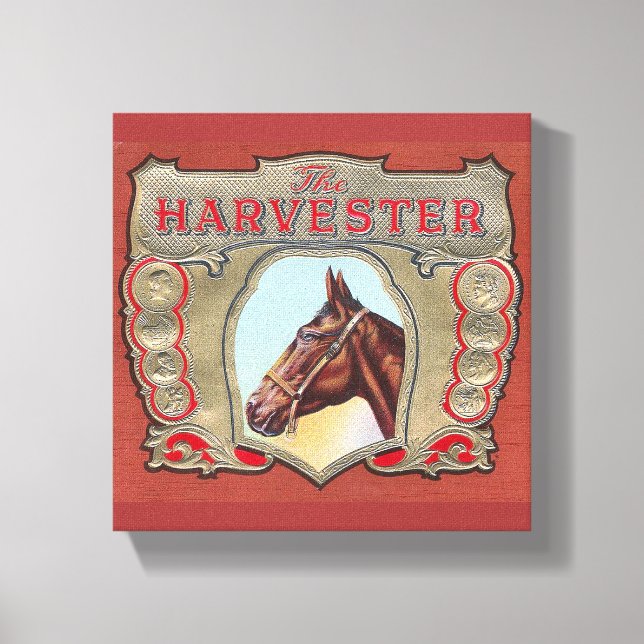 The Harvester Vintage Horse Racing Canvas Print (Front)