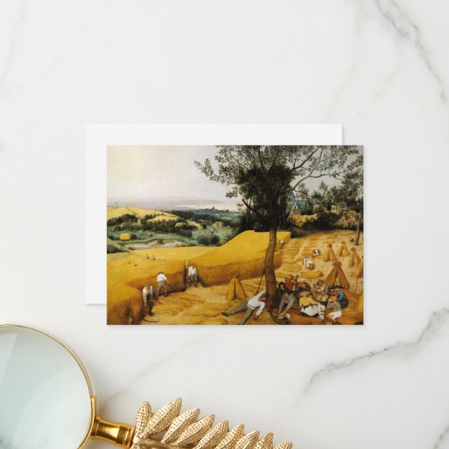 The Harvesters by Pieter Bruegel the Elder Thank You Card (Front/Back In Situ)