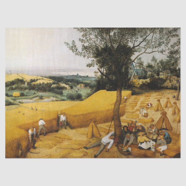 The Harvesters by Pieter Bruegel the Elder Tissue Paper (Front)