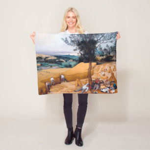 The Harvesters, Pieter Bruegel Fleece Blanket
