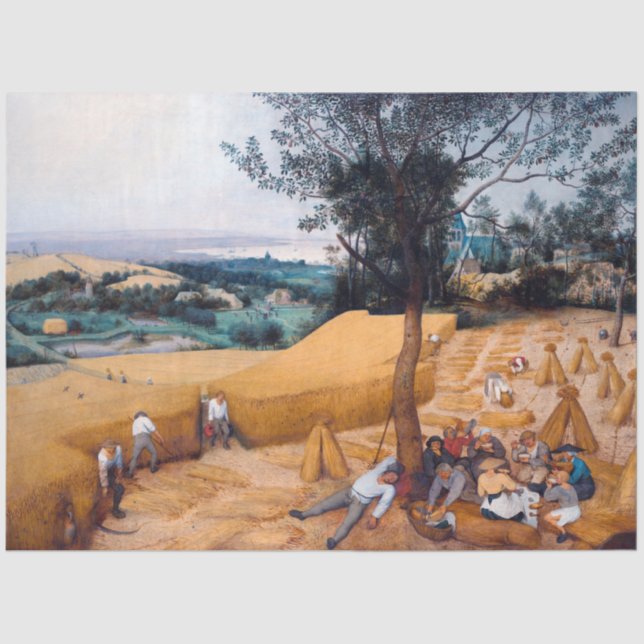 The Harvesters, Pieter Bruegel Tissue Paper (Front)