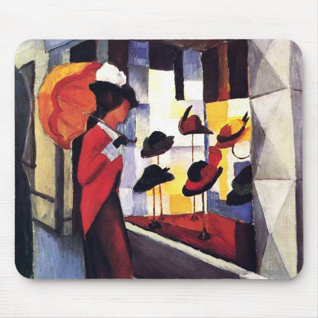 The hat store by August Macke Mouse Mat (Front)