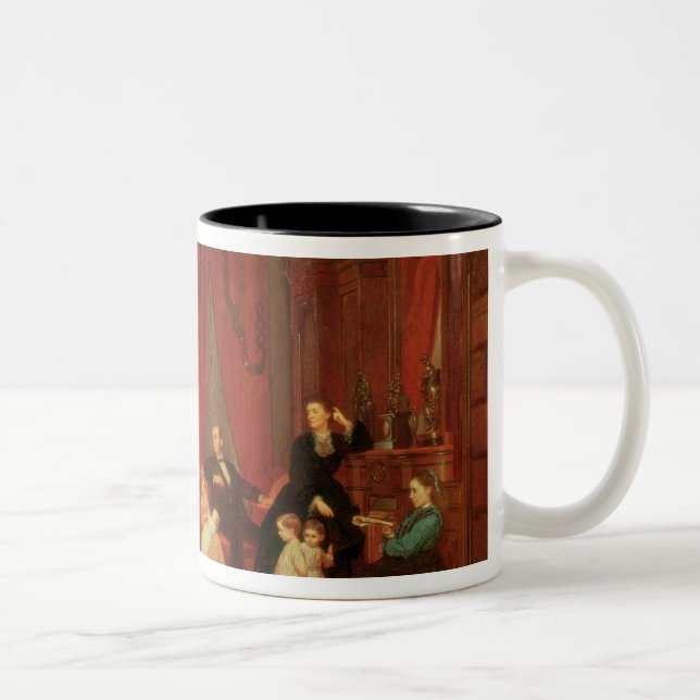 The Hatch Family, 1870-71 Two-Tone Coffee Mug (Right)
