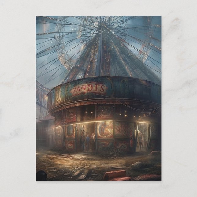 The Haunted Abandoned Carnival Postcard (Front)