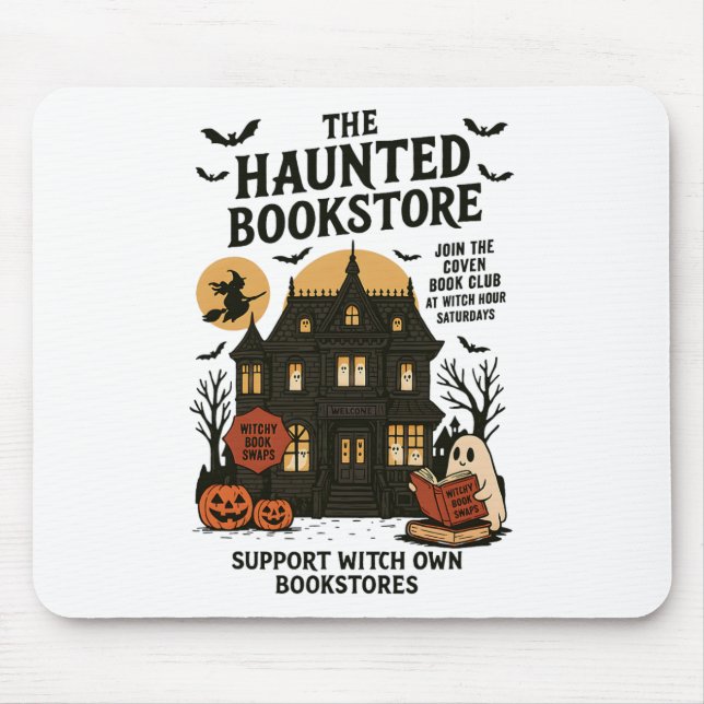 The Haunted Bookstore  Mouse Mat (Front)