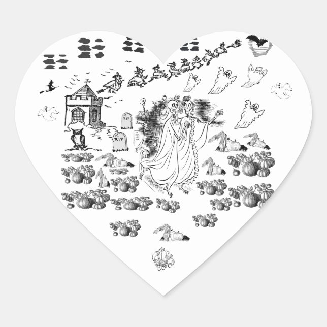 The Haunted Ceremony - Heart Sticker (Front)