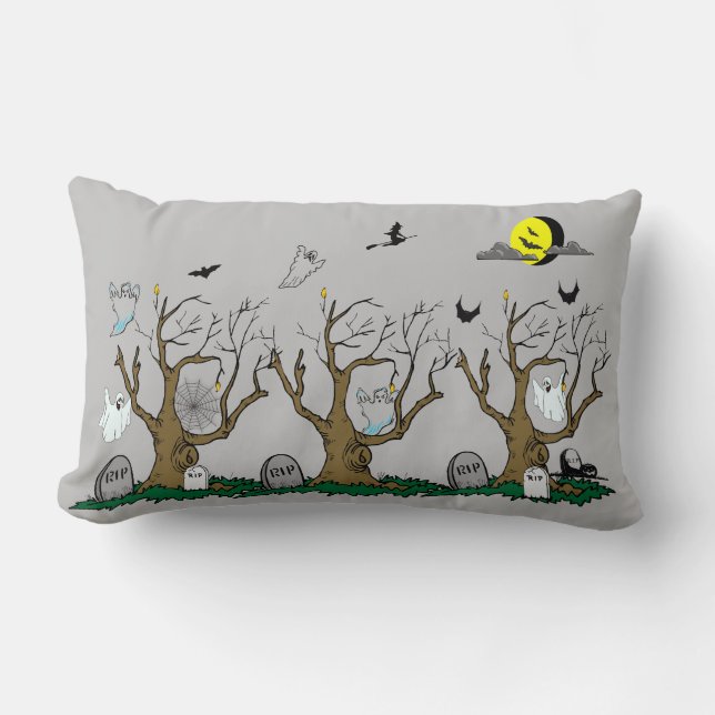 The Haunted Graveyard- Lumbar Cushion (Front)