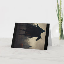 The Haunted Highwayman Halloween Card