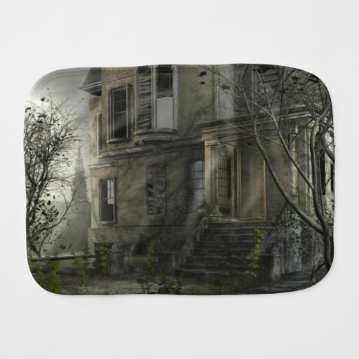 Image of the haunted house Burp Cloth