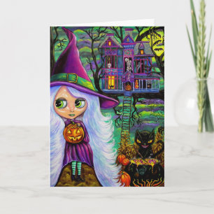 The Haunted Treehouse Halloween Card