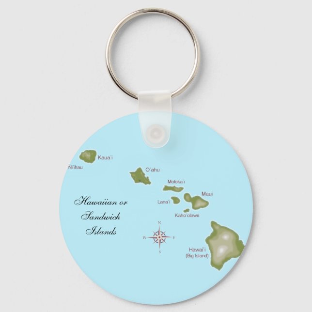 The Hawaiian Islands Key Ring (Front)