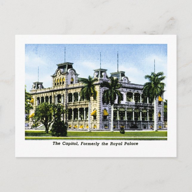 The Hawaiin Capitol, Formerly the Royal Palace Postcard (Front)