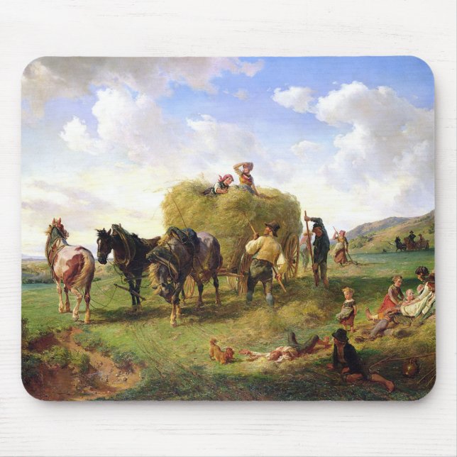 The Hay Harvest, 1869 Mouse Mat (Front)