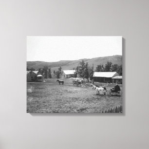 The Haylie Ranch, Crook County, Wyoming, c.1890 (b Canvas Print