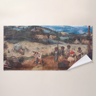 The Haymaking, Pieter Bruegel Bath Towel