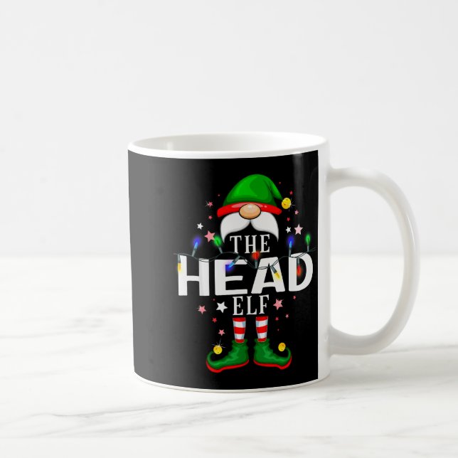 The Head Elf Christmas Family Pajama Party  Coffee Mug (Right)
