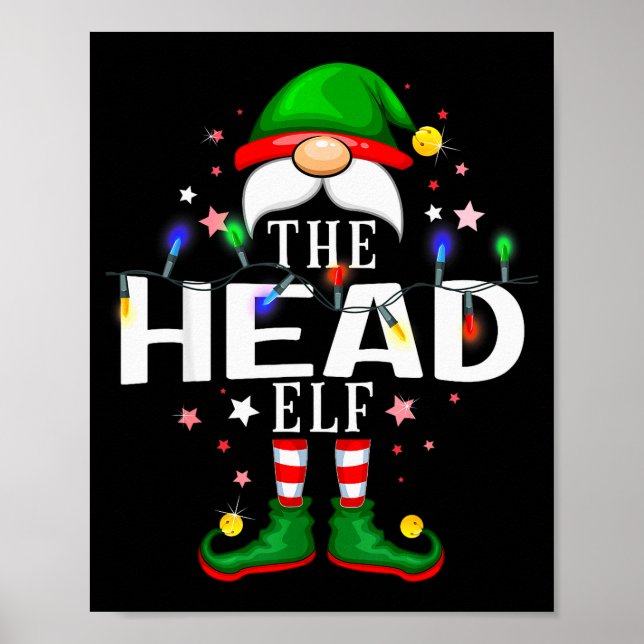 The Head Elf Christmas Family Pajama Party  Poster (Front)