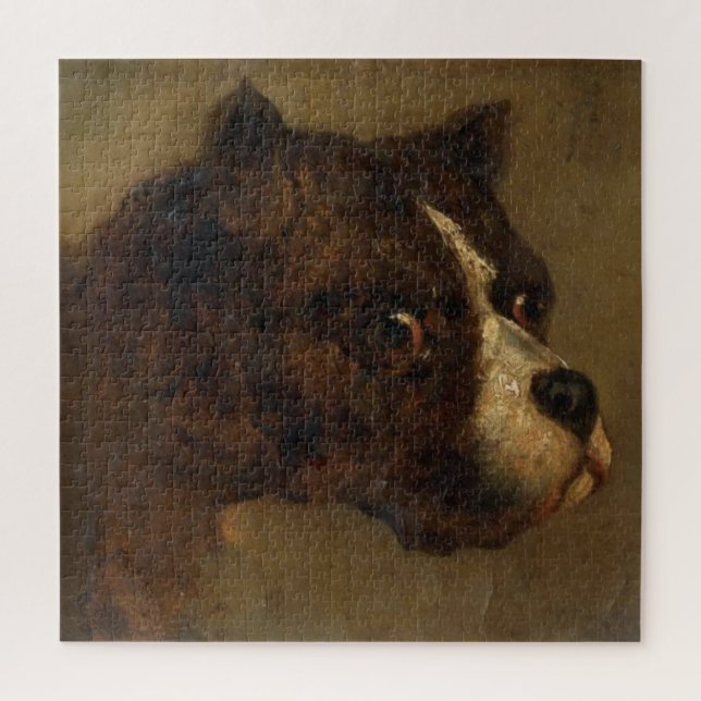 The Head of a Bulldog (by Théodore Géricault) Jigsaw Puzzle (Vertical)