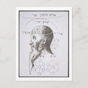 The Head of Adam Kadmon, copy of an illustration f Postcard