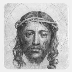 The Head of Christ, 1735 Square Sticker