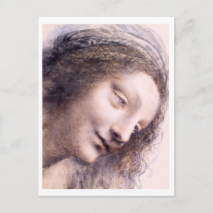 The Head of the Virgin (ca. 1510-1513)  da Vinci Postcard
