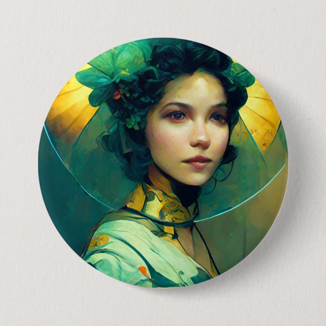 The Headdress Fantasy Sci-Fi 7.5 Cm Round Badge (Front)