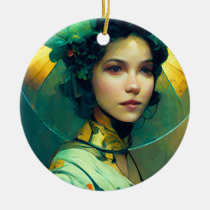 The Headdress Fantasy Sci-Fi Ceramic Tree Decoration