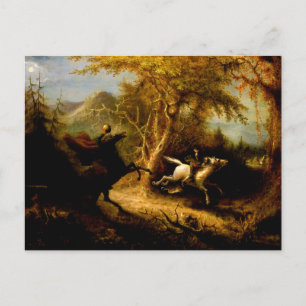 The Headless Horseman Pursuing Ichabod Crane Postcard