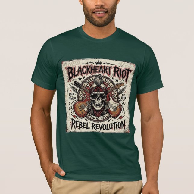 The Headliner" Rebel Skull Graphic Tee (Front)