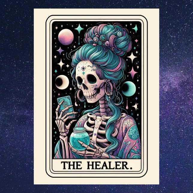 The Healer Tarot Mystical Gothic Art Postcard (The Healer Tarot Mystical Gothic Art Postcard
)