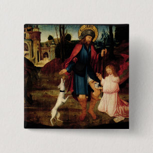 The Healing of Saint Roch 15 Cm Square Badge