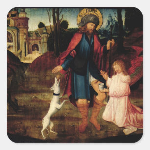 The Healing of Saint Roch Square Sticker