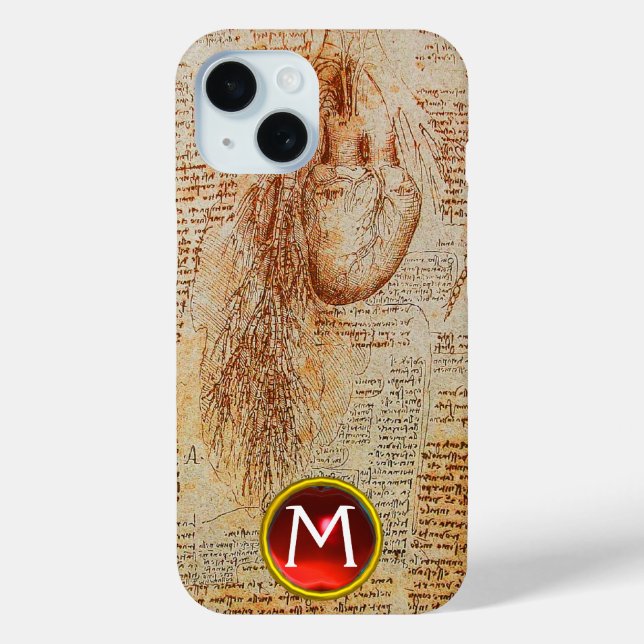 The Heart and the Bronchial Arteries Gem Monogram Case-Mate iPhone Case (Back)