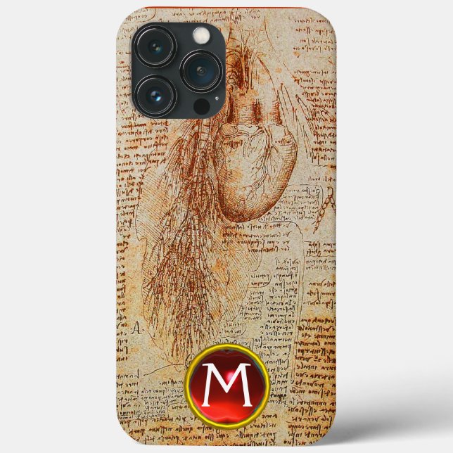 The Heart and the Bronchial Arteries Gem Monogram Case-Mate iPhone Case (Back)