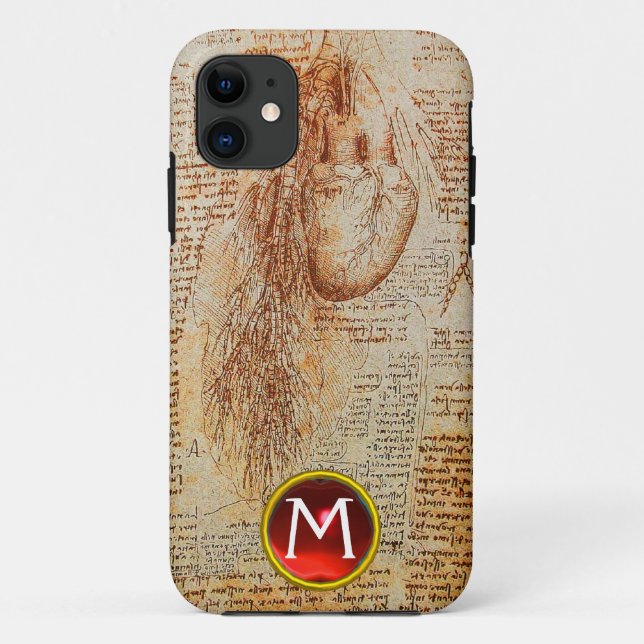 The Heart and the Bronchial Arteries Gem Monogram Case-Mate iPhone Case (Back)