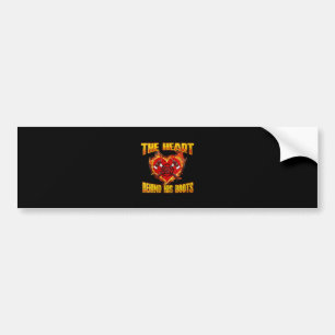 The Heart Behind His Boots Firefighter Lovers Bumper Sticker