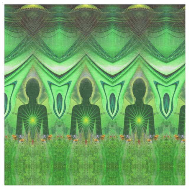 The Heart Chakra Energy wallpaper Fabric (Close Up)