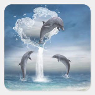 The heart from the Dolphins Sticker