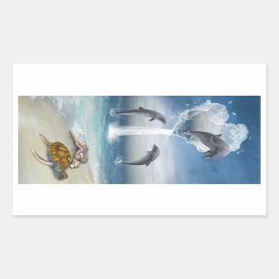 The heart from the Dolphins Sticker