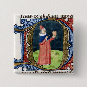 The Heart, from 'Traite de Medecine 15 Cm Square Badge