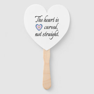 The Heart Is Not Straight Hand Fan