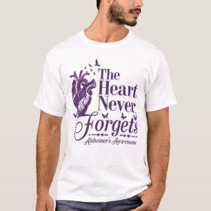 The Heart Never Forgets Alzheimer's Awareness T-Shirt